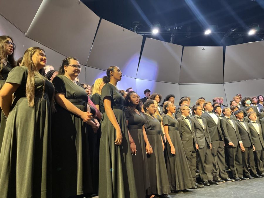 Combined choirs perform at their Fall Concert