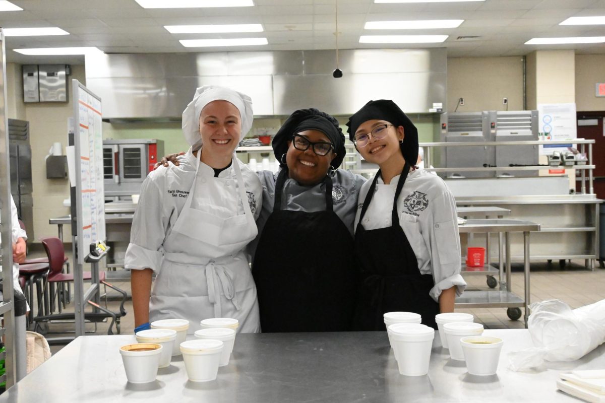 Culinary students pose 